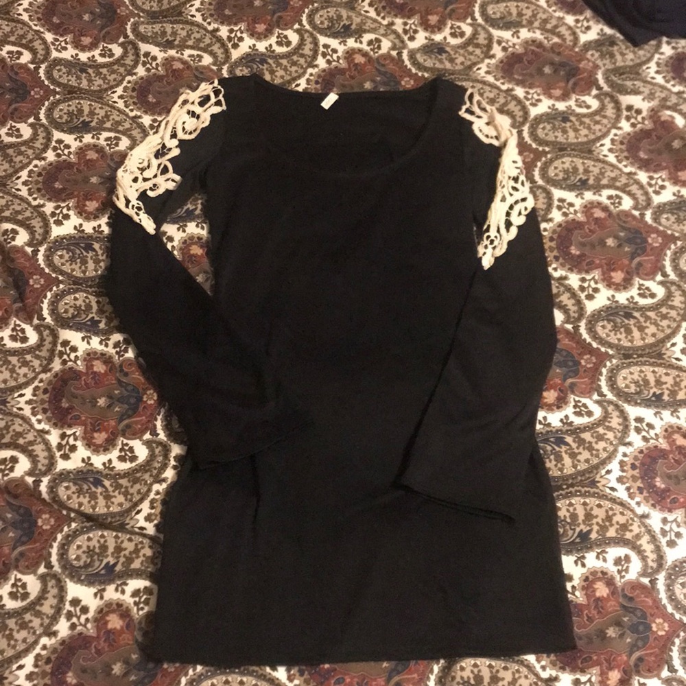 sage LBD lace mini dress